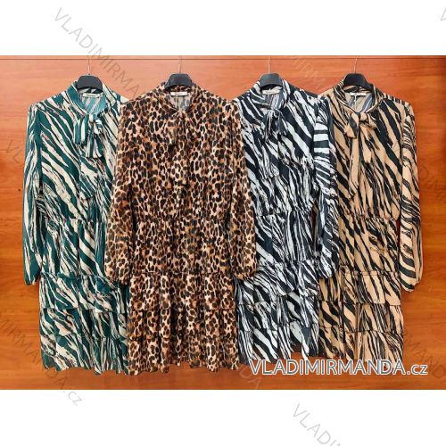 Kleid mit 3/4 Ärmeltasche für Damen (uni sl) ITALIAN Fashion IMWD20527