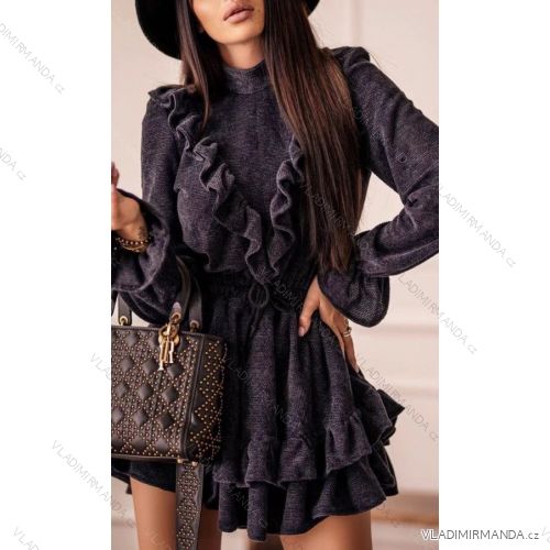 Kleid mit 3/4 Ärmeltasche für Damen (uni sl) ITALIAN Fashion IMWD20527