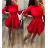 Sommerkleid Langarm geblümte Damen (UNI S / L) ITALIAN FASHION IMK20150 <p>S-M-L</p> Burgund