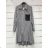 Sommerkleid Langarm geblümte Damen (UNI S / L) ITALIAN FASHION IMK20150