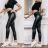 Leggings Hose Kunstleder mit Reißverschluss (xs-m) Italian Fashion LML20003