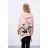 Sweatshirt mit Fahrraddruck - dunkles Puderrosa