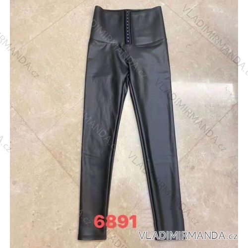 Lange Leggings DAMENLEDER (UNI S-M) ITALIENISCHE MODE IMM20FD3063
