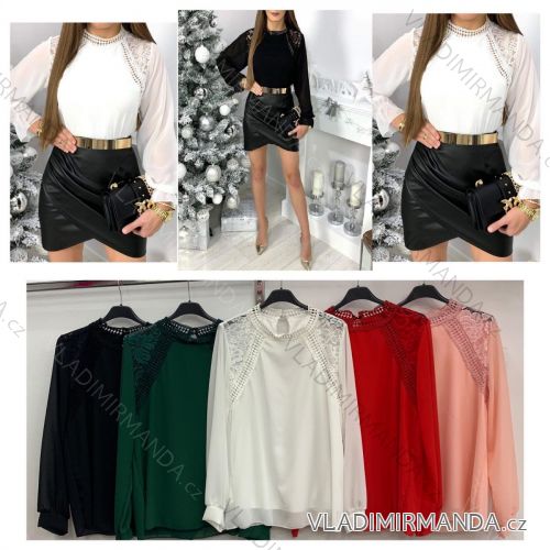 Damen Langarmbluse (S / M ONE SIZE) ITALIENISCHE MODE IMWA201071