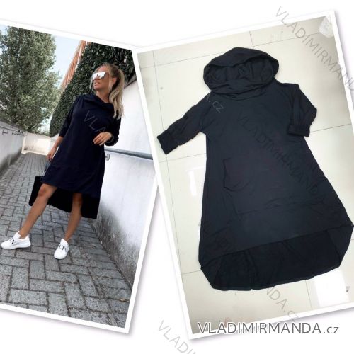 Kleid mit 3/4 Ärmeltasche für Damen (uni sl) ITALIAN Fashion IMWD20529
