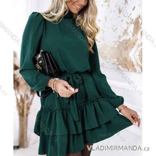 Kleid mit 3/4 Ärmeltasche für Damen (uni sl) ITALIAN Fashion IMWD20515