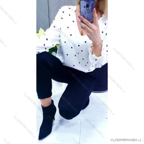 Tričko elegantní dlouhý rukáv dámské (UNI S/M) ITALSKÁ MÓDA IMM20954