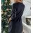 Kleid mit 3/4 Ärmeltasche für Damen (uni sl) ITALIAN Fashion IMWD20515