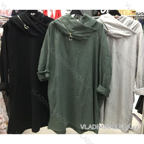 Kleid mit 3/4 Ärmeltasche für Damen (uni sl) ITALIAN Fashion IMWD20515