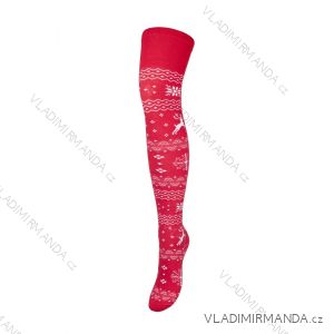 Socken Weihnachtsstrümpfe Frohe norwegische Flocken Frauen (Einheitsgröße) POLNISCH MODA DPP20NORSKER