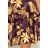 114-13 Ausgestelltes Kleid - herzförmiger Ausschnitt - Goldene Blätter