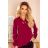 140-12 Bluse mit burgunderfarbener Bindung