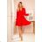 339-1 BINDY Feminines Kleid mit Ausschnitt - rot