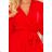 339-1 BINDY Feminines Kleid mit Ausschnitt - rot