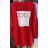 Sweatshirt Oversize Langarm Frauen (UNI S / M / L) ITALIENISCHE MODE IMM21655W