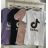 T-Shirt Kurzarm Tik Token für Damen (uni s / l) ITALIAN FASHION IM420851 S/L one size weiß