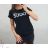 T-Shirt Kurzarm Damen (uni l-2xl) ITALIENISCHE Mode IM11736 weiß S / M / L eine Größe