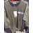Kleid Langarm Damen übergroße (Uni L / 2XL) ITALIAN FASHION IMS20091