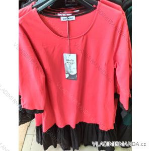 Kleid Langarm Damen übergroße (Uni L / 2XL) ITALIAN FASHION IMS20091