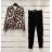 Set Langarm T-Shirt und Hose Frauen (S / M ONE SIZE) ITALIENISCHE MODE IMWK21007