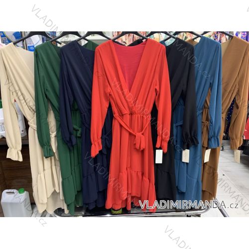 Kleid mit 3/4 Ärmeltasche für Damen (uni sl) ITALIAN Fashion IMWD20515