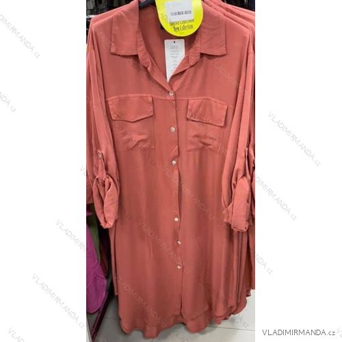 Kleid mit 3/4 Ärmeltasche für Damen (uni sl) ITALIAN Fashion IMWD20529