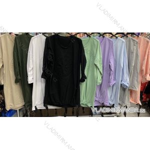Kleid mit 3/4 Ärmeltasche für Damen (uni sl) ITALIAN Fashion IMWD20527