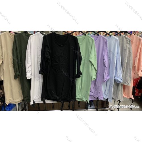 Kleid mit 3/4 Ärmeltasche für Damen (uni sl) ITALIAN Fashion IMWD20527