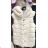 Weste Fell kurze Frauen (uni sm) ITALIENISCHE MODE IMM208001MS S / M eine Größe weiß