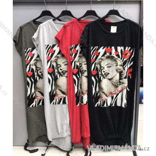 Kleid mit 3/4 Ärmeltasche für Damen (uni sl) ITALIAN Fashion IMWD20527