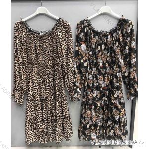 Kleid mit 3/4 Ärmeltasche für Damen (uni sl) ITALIAN Fashion IMWD20515