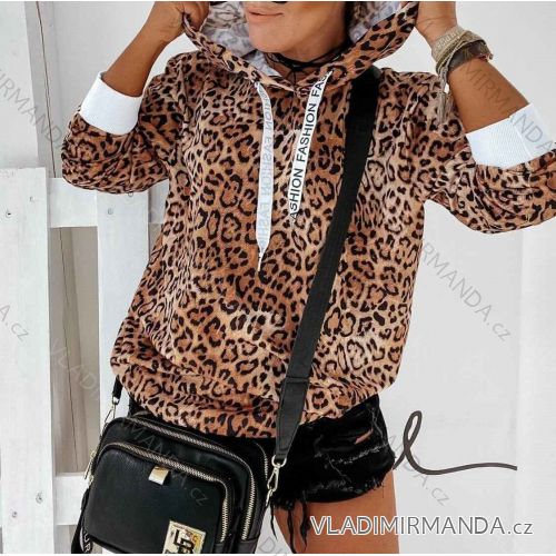 Eleganter Kapuzenpullover mit Reißverschluss für Frauen (uni sl) TURKISH FASHION IMK20011