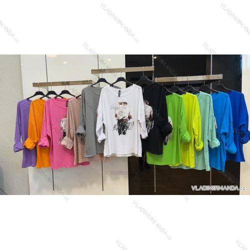 T-Shirt Langarm Frauen (S / M ONE SIZE) ITALIENISCHE MODE IMWP21007