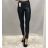 Leggings lange LEDER FRAUEN (s-xl) ITALIENISCHE MODE IM919X2024 L / XL schwarz