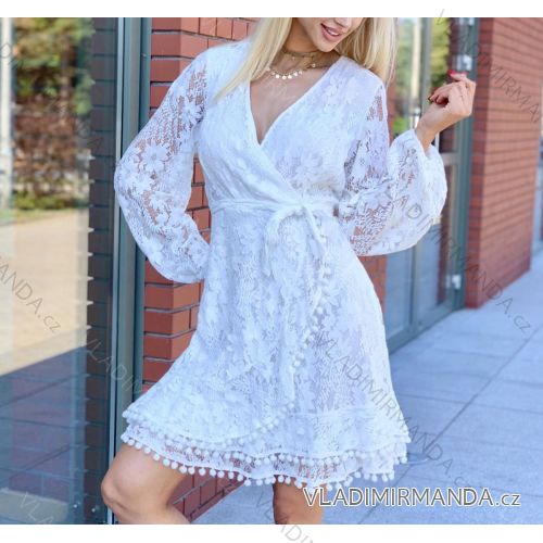 Sommerkleid Langarm geblümte Damen (UNI S / L) ITALIAN FASHION IMK20150