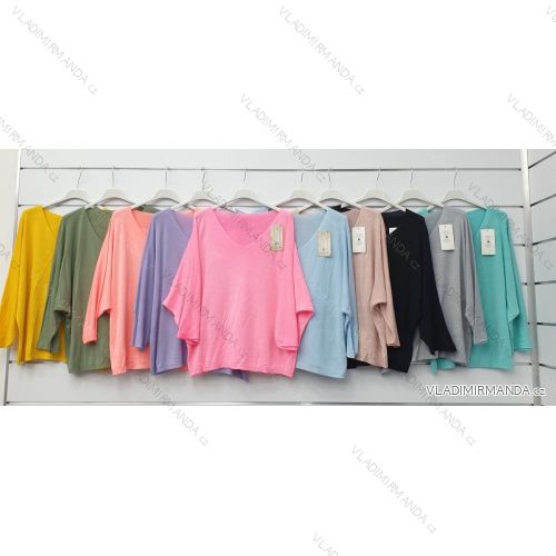 Kleid mit 3/4 Ärmeltasche für Damen (uni sl) ITALIAN Fashion IM3181746
