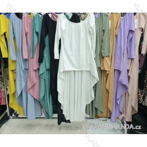 Kleid mit 3/4 Ärmeltasche für Damen (uni sl) ITALIAN Fashion IMWD20515