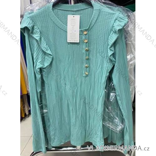 Tričko elegantní dlouhý rukáv dámské S/M ONE SIZE) ITALSKÁ MÓDA IMM21039
