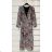 Sommerkleid Langarm geblümte Damen (UNI S / L) ITALIAN FASHION IMK20150