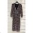 Sommerkleid Langarm geblümte Damen (UNI S / L) ITALIAN FASHION IMK20150
