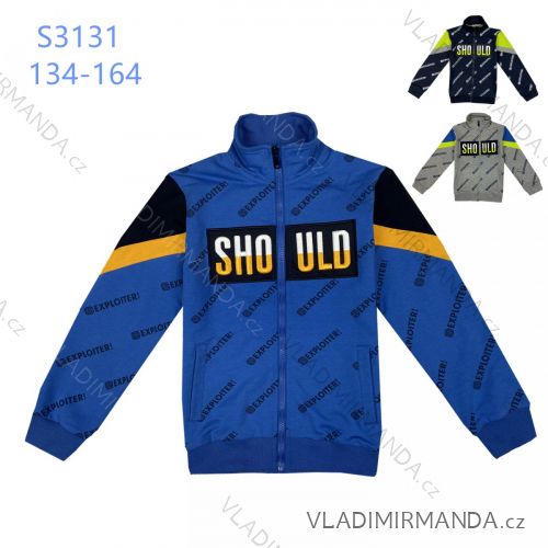 Warmes Mädchen-Sweatshirt mit Reißverschluss (134-164) KUGO M2513