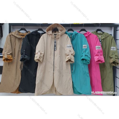 Jacke Mantel Licht übergroße Frauen (UNI L / 2XL) ITALIAN FASHION IMS206-9