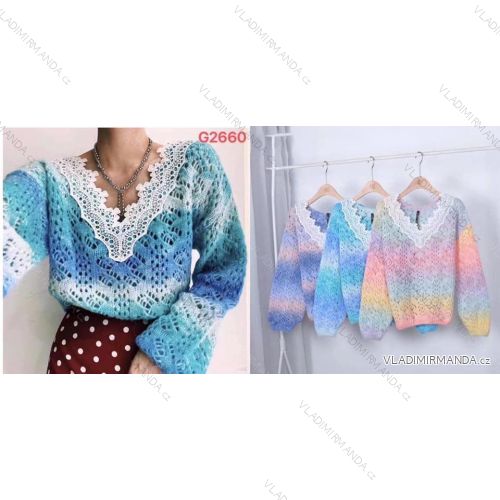 Damen-Langarmpullover (uni L / XL) ITALIAN MODA IM7191009