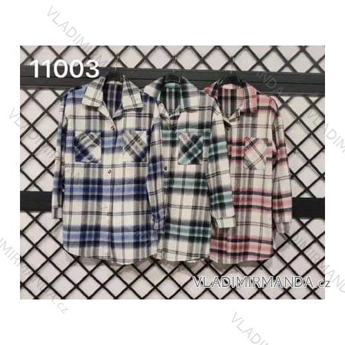Bluse 3/4 Ärmel mit Knöpfen (uni sl) ITALIENISCHE Mode IMM20206