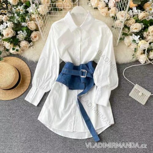 Kleid mit 3/4 Ärmeltasche für Damen (uni sl) ITALIAN Fashion IM3181746