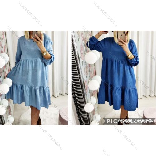 Kleid mit 3/4 Ärmeltasche für Damen (uni sl) ITALIAN Fashion IM3181746