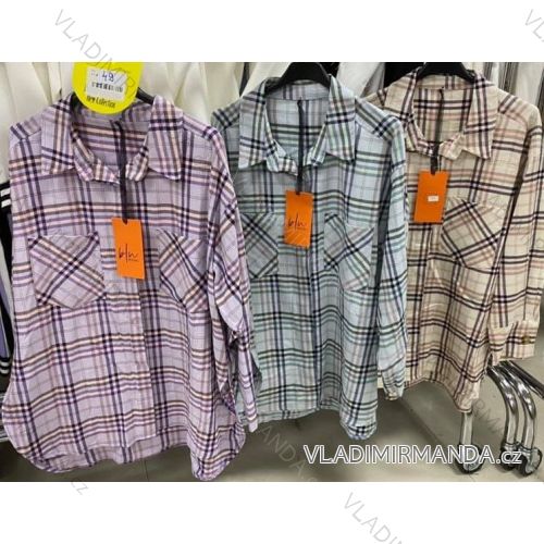 Bluse 3/4 Ärmel mit Knöpfen (uni sl) ITALIENISCHE Mode IMM20206