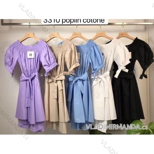 Kleid kurzärmlige Frauen (uni s-m) ITALIAN FASHION IM920300