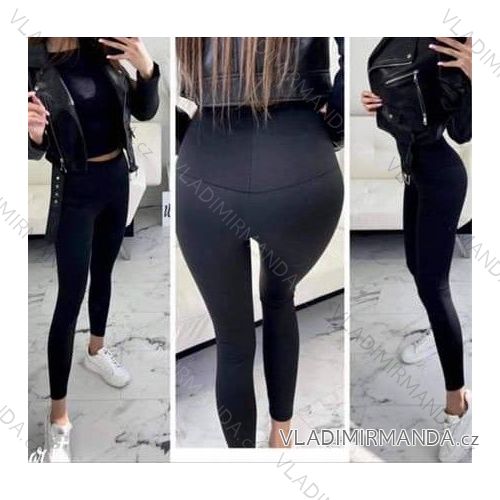 Lange Leggings DAMENLEDER (UNI S-M) ITALIENISCHE MODE IMM20FD3063