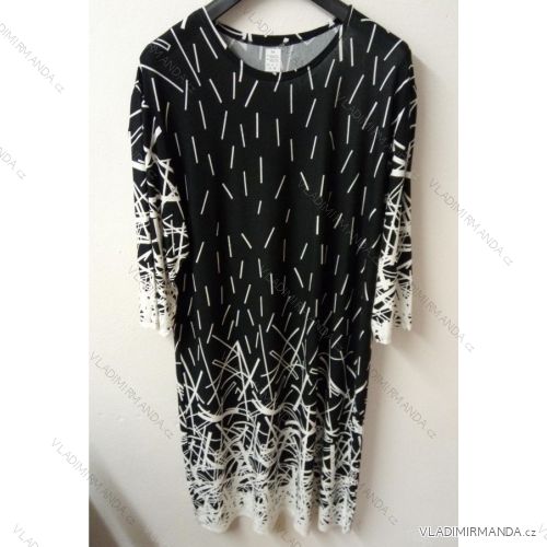 ŠATY KLASIK KRÁTKÝ RUKÁV DÁMSKÉ  (46-48-50-52-54-56-58-60)  Česká moda CRM20037